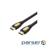 Кабель HDMI M - M, 1.5 м, V2.0, 4K 60Гц, PVC type, чорний, Vention (ALIBG)