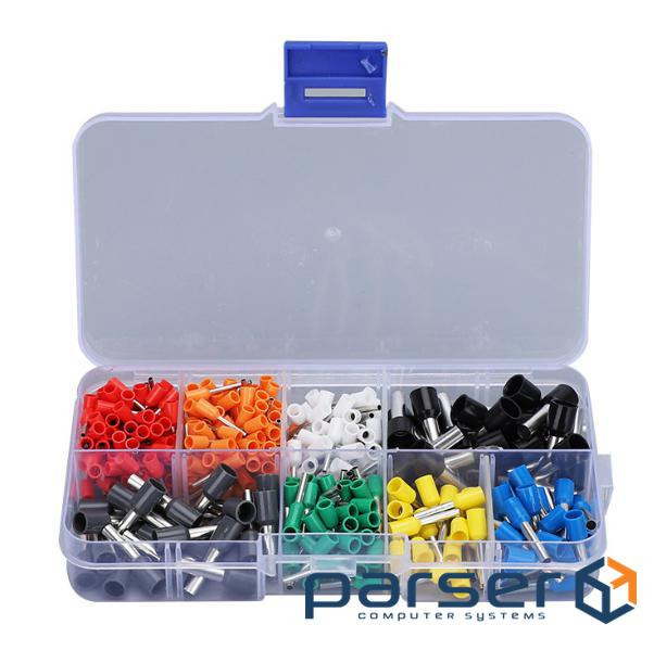 Набір клем / наконечників 400шт (O-100, R-100, W-50, G-50, Y-25, B-25, Bl-25, A-25) у бок (YT-39408) (YT-39408)