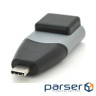 Перехідник Type-C (тато) / RJ-45 (мама), chip:RTL8153, 1000Mbps, Black (YT-A-Type-C(M) / RJ-45(F)-B) ), chip:RTL8153, 1000Mbps, Black (YT-A-Type-C(M) / RJ-45(F)-B)