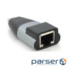 Перехідник Type-C (тато) / RJ-45 (мама), chip:RTL8153, 1000Mbps, Black (YT-A-Type-C(M) / RJ-45(F)-B) ), chip:RTL8153, 1000Mbps, Black (YT-A-Type-C(M) / RJ-45(F)-B)