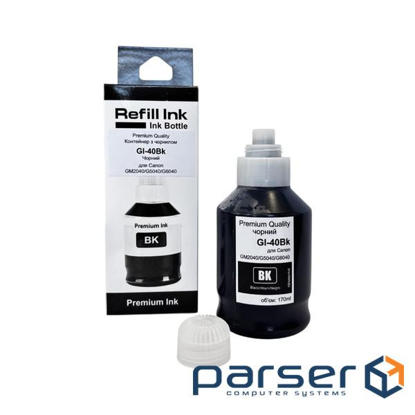 Чорнило Premium Quality Canon GI-40BK 170ml, black, pigmented (70264915)