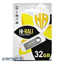 Флеш-накопичувач USB 32GB Hi-Rali Shuttle Series Silver (HI-32GBSHSL)