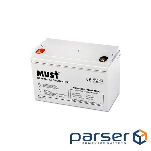 Акумуляторна батарея GEL Must FCDG12-100 12 V 100 Ah (330 x 220 x 170), 28 kg