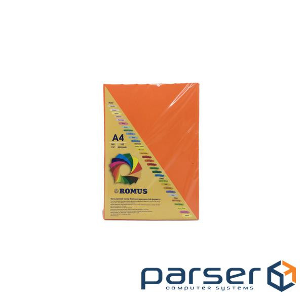 Папір Romus A4 160 г/м2 100sh Orange (R50201)