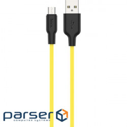 Кабель HOCO X21 Plus USB-A to Micro-USB 1м Black/Yellow (6931474711892)