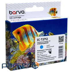 Картридж Barva Epson T2712 27XL (C13T27124020) 1100 c, Cyan (IC-T2712)