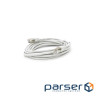 Патч-корд литий MERLION, FTP, RJ45, Cat.5e, 3m, сірий, CU, Q200 (PCM-CU-5E / 3G)