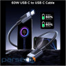 Дата кабель USB-C to USB-C 2.0m PD60W 3A braided L524 gray Ugreen (55775)