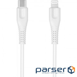 Date cable USB-C to Lightning 1.2m MFI White Canyon (CNS-MFIC4W)