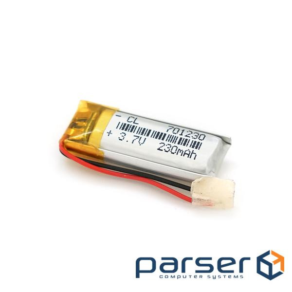 Літій-полімерний акумулятор 7*12*30mm (Li-ion 3.7В 230мА&middot,год) (701230) ) (701230)