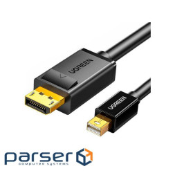 Кабель мультимедійний miniDisplayPort M to DisplayPort M 1.5m MD105 black Ugreen (10477)