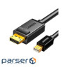 Кабель мультимедійний miniDisplayPort M to DisplayPort M 1.5m MD105 black Ugreen (10477)