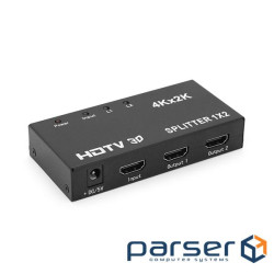 Активний HDMI сплітер 1=>2 порти, 2К / 4К, DC5V / 1A Q50 (YT-S-HDMI1=>2) (YT- (YT-S-HDMI1=>2)