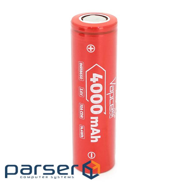 Акумулятор 18650 Li-Ion Vapcell INR18650 N40, 4000mAh, 10A, 4.2 / 3.6 / 2.5V