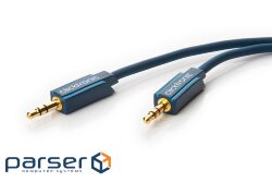 Кабель аудіо-сигнальний Jack 3.5mm 3pin M/M 5.0m,Casual 2xShield D=3.9mm AUX AW23,синій (75.07.0480 (75.07.0480