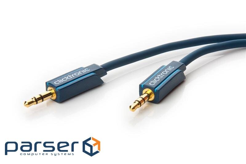 Кабель аудіо-сигнальний Jack 3.5mm 3pin M/M 5.0m,Casual 2xShield D=3.9mm AUX AW23,синій (75.07.0480 (75.07.0480