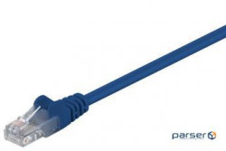 Патч-корд неекранованій RJ45 UTP5e 0.5m,patch AWG28 D=4.5mm Gold Protect,синій (75.06.8335-10)