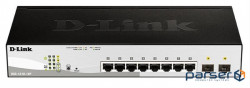 Комутатори D-Link DGS-1210-10P/E 8xGE PoE, 2xSFP, WebSmart