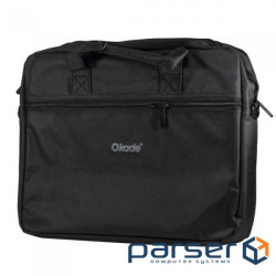 Laptop bag 16'' Okade T27, Black, nylon, shoulder strap, metal zipper, in (T27.16BK)