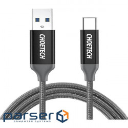 Кабель CHOETECH AC0007 USB-A to Type-C Cable 1м Black