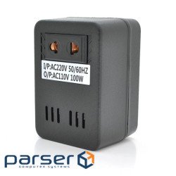 Трансформатор знижуючої напруги 100w Input 220 V / Output 110v, + універсальна розетка (HC-005-100W) (HC-005-100W)