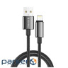 Дата кабель USB 2.0 AM to Lightning 2.0m 3A zinc alloy braided black ColorWay (CW-CBUL099-BK)