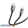 Дата кабель USB 2.0 AM to Lightning 2.0m 3A zinc alloy braided black ColorWay (CW-CBUL099-BK)