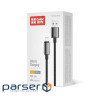 Дата кабель USB 2.0 AM to Lightning 2.0m 3A zinc alloy braided black ColorWay (CW-CBUL099-BK)
