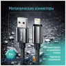 Дата кабель USB 2.0 AM to Lightning 2.0m 3A zinc alloy braided black ColorWay (CW-CBUL099-BK)
