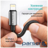 Дата кабель USB 2.0 AM to Lightning 2.0m 3A zinc alloy braided black ColorWay (CW-CBUL099-BK)