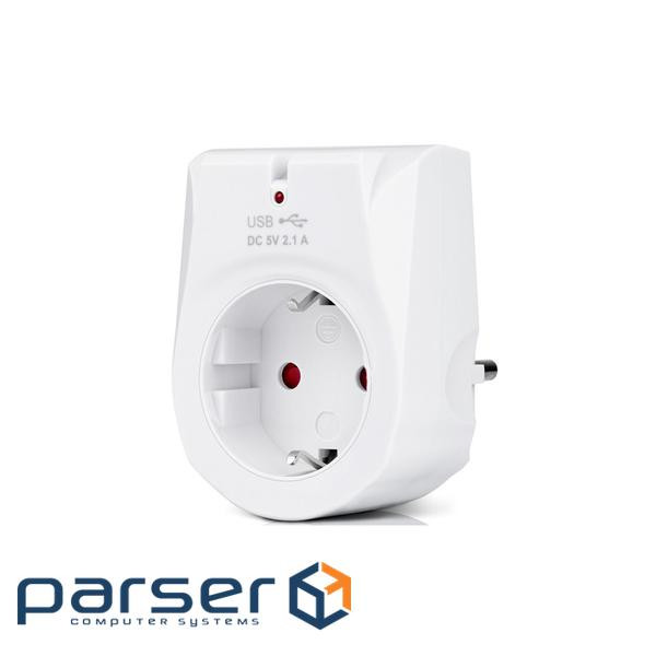 Зарядний пристрій REAL-EL 2*USB 10W (CS-25) (CS-25 White)