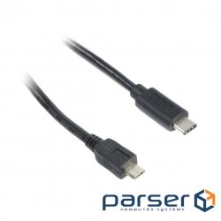 Cable USB 2.0 Micro BM / C, 1 м, премиум (CCP-USB2-mBMCM-1M)