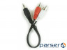 Кабель CABLEXPERT mini-jack 3.5мм - 2RCA 0.2м Black (CCA-458/0.2)