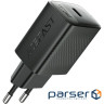 Мережевий зарядний пристрій ACEFAST A104 PD25W GaN single USB-C charger Black (6974316283355) ACEFAST A104 PD25W GaN single USB-C charger Black (6974316283355)