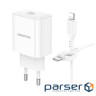 Зарядний пристрій BOROFONE BA81A USB-C PD20W + cable USB-C to Lightning White (6941991108198)