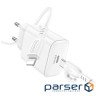 Зарядний пристрій BOROFONE BA81A USB-C PD20W + cable USB-C to Lightning White (6941991108198)
