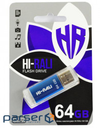 Флеш-накопичувач Hi-Rali USB 64GB Rocket Series Blue (HI-64GBVCBL)