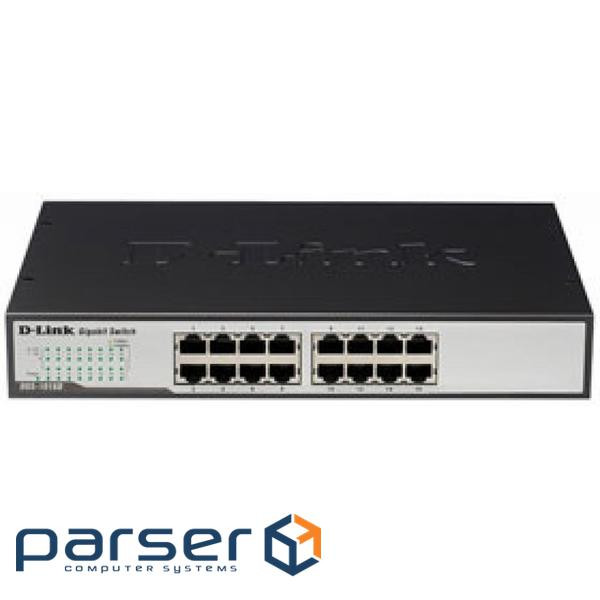 Комутатор мережевий D-Link DGS-1016D/E1A(F2A,G1A) (DGS-1016D/E1A(F2A,G1A,G2A))
