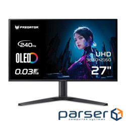 Монітор ігровий 4K QD-OLED 26,5",3840*2160,240 Гц ACER X27X1BMIIPPRUZX (UM.GXXEE.109)