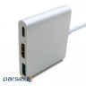 Порт-реплікатор EXTRADIGITAL USB Type-C to HDMI/ USB 3.0/ Type-C (0.15m) (KBH1691)