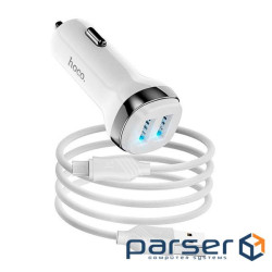 Набір АЗУ 12-24V HOCO Z40 кабель Micro, 2xUSB, 2.4A, кабель 1м, White, Box (Z40 / MW White) , White, Box (Z40 / MW White)
