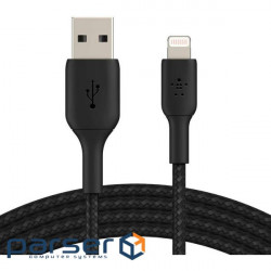 Date cable USB 2.0 AM to Lightning 1.0m black Belkin (CAA002BT1MBK)
