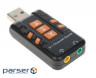 Звукова плата USB, Virtual 8.1 Channel чорний , RTL (B00226)