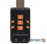 Звукова плата USB, Virtual 8.1 Channel чорний , RTL (B00226)