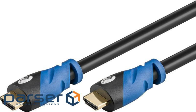 Кабель монітора-сигнальний HDMI M/M 3.0m,HS+HEC+ARC 4K@60Hz v2.0 HDR OFC,чорний (75.07.2319-1) (75.07.2319-1)