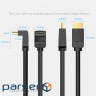 Кабель мультимедійний HDMI M to HDMI M 3.0m 4K60Hz 90 corner black Vention (AAQBI)