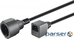 Device power cable IEC(Schuko)-(C14) F/M,1.5m core 1.0mm Cu,black (75.05.5528-1)