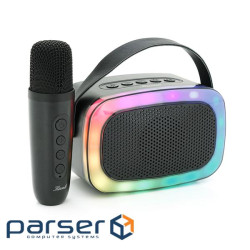 Колонка Kisonli G21 Bluetooth 5.0, 1х 5W, 1800mAh, USB / TF / BT / LED / AUX, DC: 5V / 1A, Bla (G21B)