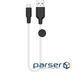 Cable HOCO X21 Plus USB-A to Micro-USB 0.25m Black/White (6931474712394)