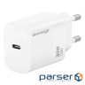 Зарядний пристрій Grand-X GaN USB-C 30W QC3.0 white (CH-390W)